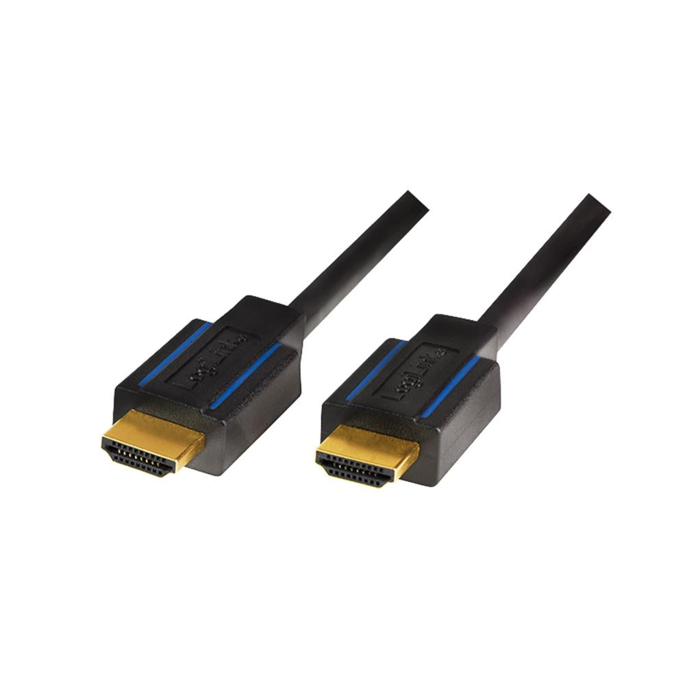 LogiLink HDMI-Kabel, A/M zu A/M, 4K/60 Hz, schwarz/blau, 7,5 m