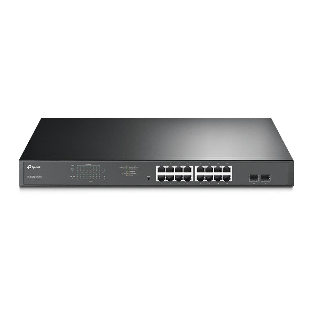 TP-Link TL-SG1218MPE - 16-Port-Gigabit-Easy-Smart-PoE+-Switch mit 2 SFP-Slots