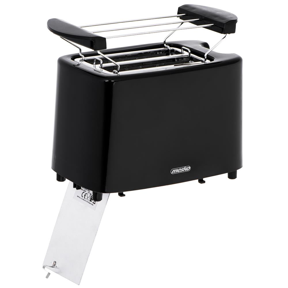 Mesko MS3220 2-Scheiben-Toaster Schwarz Brötchenaufsatz Bräunungsregler 900 Watt