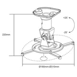 LogiLink Beamerhalterung mit Armlänge 220mm in Weiß