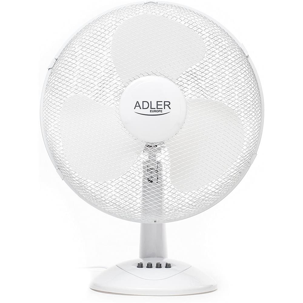 Adler AD 7304 Tischventilator Weiß 40 cm Durchmesser 3 Geschwindigkeitsstufen