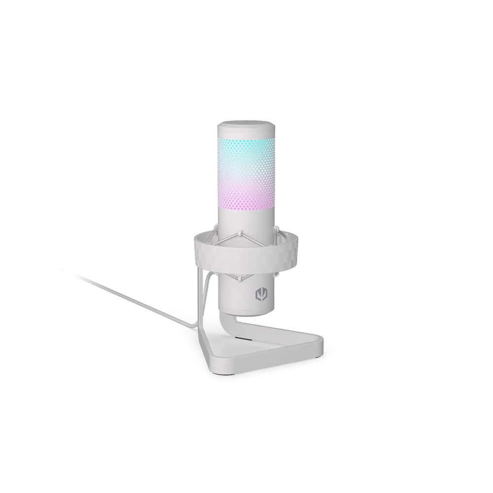 ENDORFY AXIS Streaming Onyx White, weißes Mikrofon, Kopfhöreranschluss, RGB