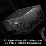 be quiet! Power Zone 2 1200W 80 PLUS Platinum ATX 3.1 und PCIe 5.1 kompatibel 90° abgewinkelter 12V-2x6-Anschluss