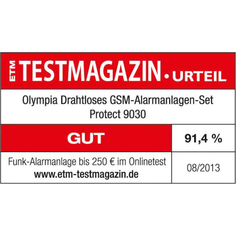 Olympia Alarmsystem Protect 9030 - Drahtlose Alarmanlage mit Notruf- und Freisprechfunktion