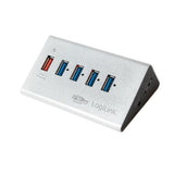 LogiLink USB 3.0 Super-Speed-Hub mit 4-Ports und 1x Schnell-Ladeport