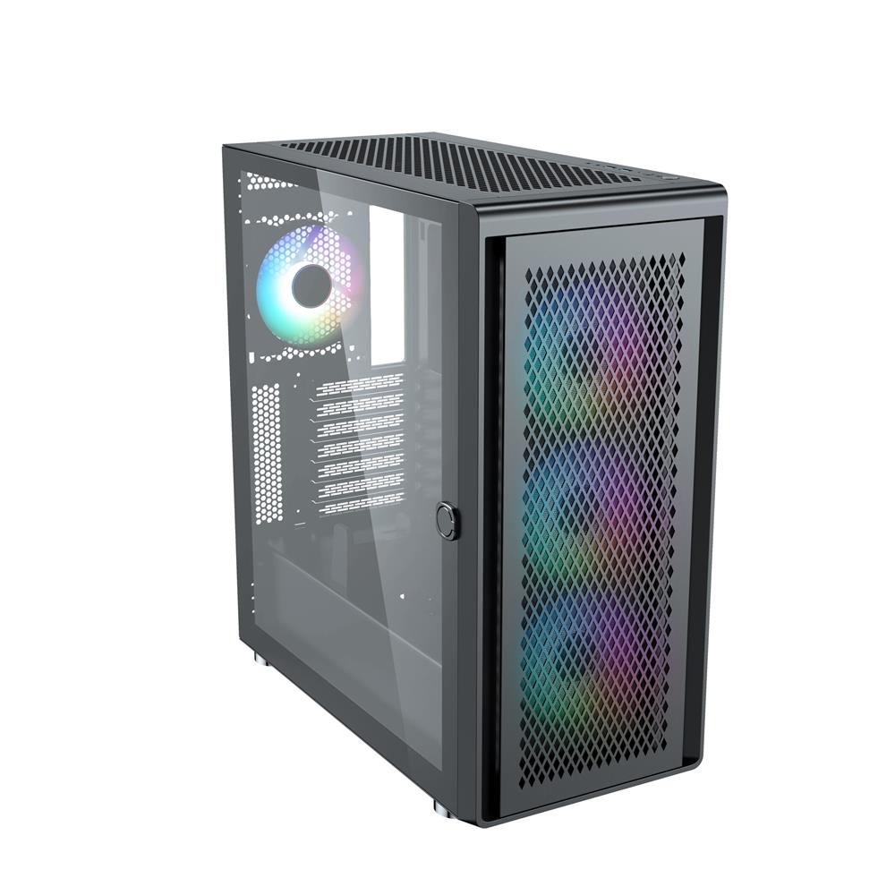 Silentware Air 100 Black – Midi Tower mit Mesh-Front, Glas-Seitenfenster & 4 A-RGB Lüftern
