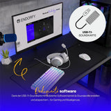 ENDORFY VIRO Plus USB OWH EY1A005, Weiß, Headset, Kopfhörer mit Mikrofon, Klinke, Over-Ear