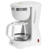 Adler AD 4381 Filterkaffeemaschine, kompakte Kaffeemaschine für gemahlenen Kaffee, 0,6 l Glaskanne, Warmhaltefunktion, Tropfstopp, 600 W, Weiß