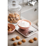 Mesko MS 3169 digitale Küchenwaage mit Tara-Funktion, 5 kg Kapazität, silber/weiß