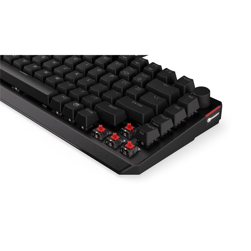 ENDORFY EY5A076 - Keyboards (US) Thock 75% Kailh RD, Tastatur, Schwarz, ENG-Layout, Beleuchtet