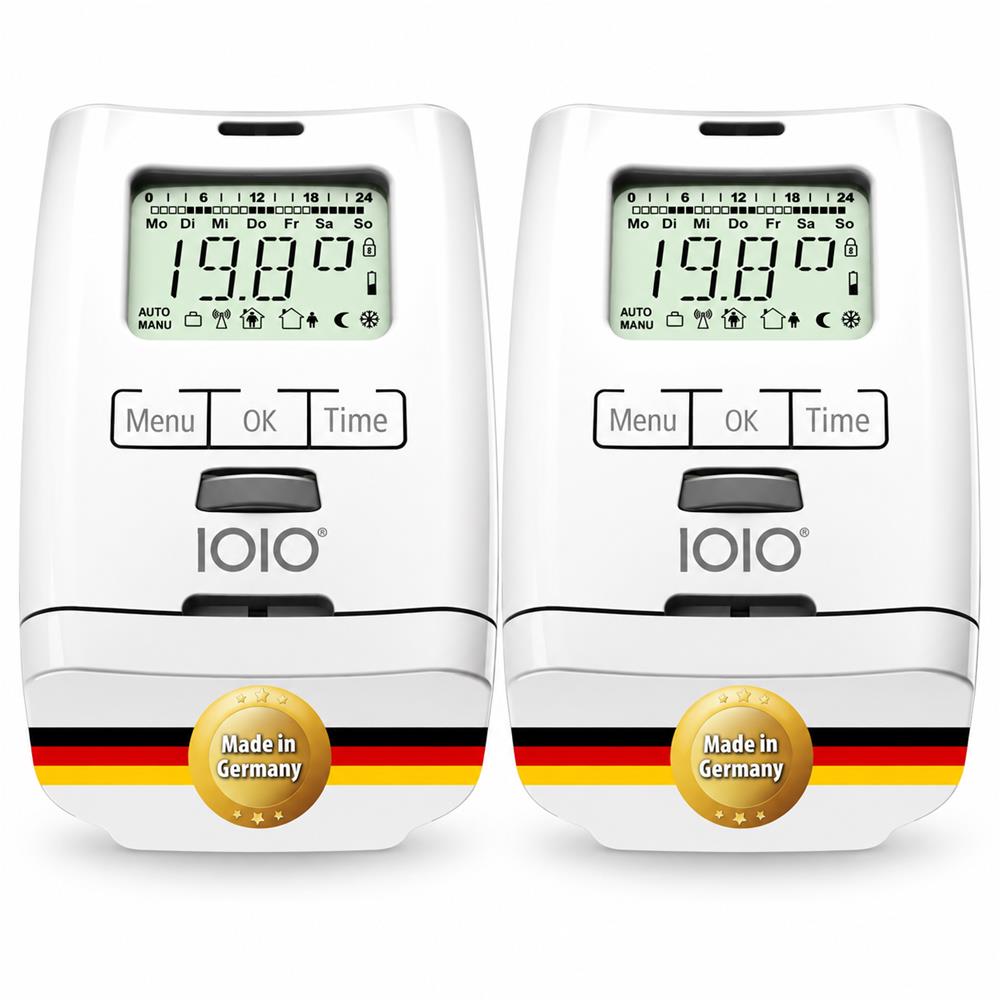 IOIO Elektronisches Heizungsthermostat HT 2000 2er Pack Thermostat programmierbar digital weiß