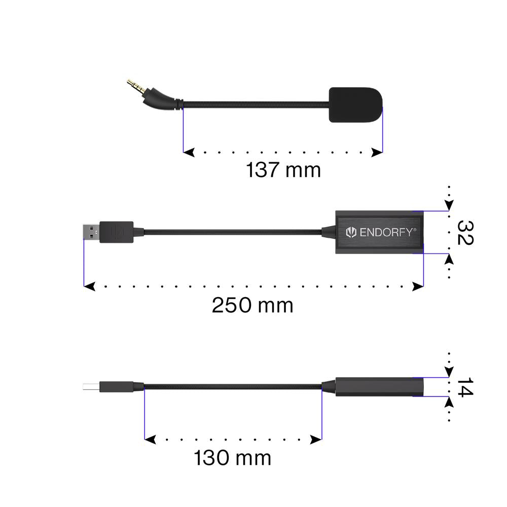 ENDORFY VIRO Plus USB EY1A001, Schwarz, Gaming Headset, Kopfhörer mit Mikrofon, Klinke, Over-Ear