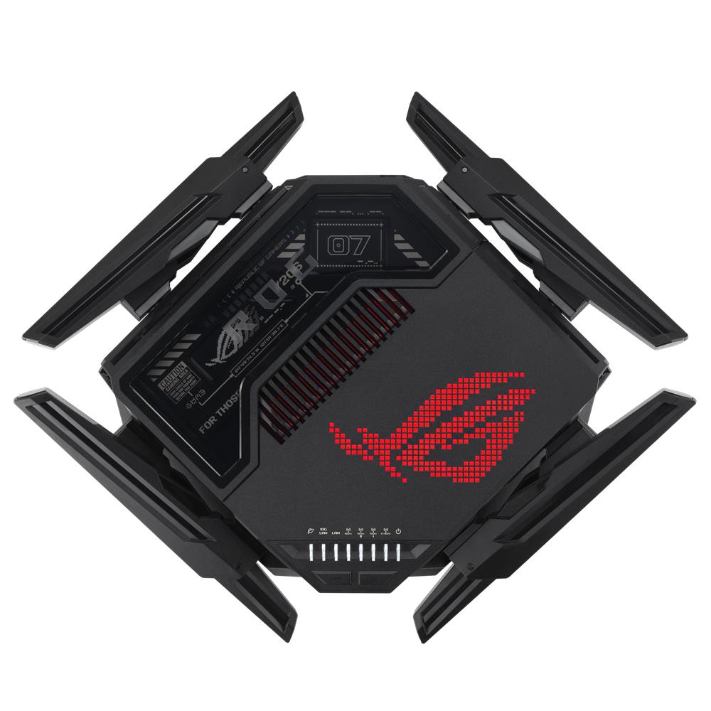 ASUS ROG Rapture GT-BE98 Quad-Band WiFi 7 Gaming Router (320MHz Bandbreite, duale 10G Ports, VPN)