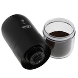 Camry CR 4302 kabellose elektrische USB-Kaffeemühle mit Keramikfräser, Akku, schwarz