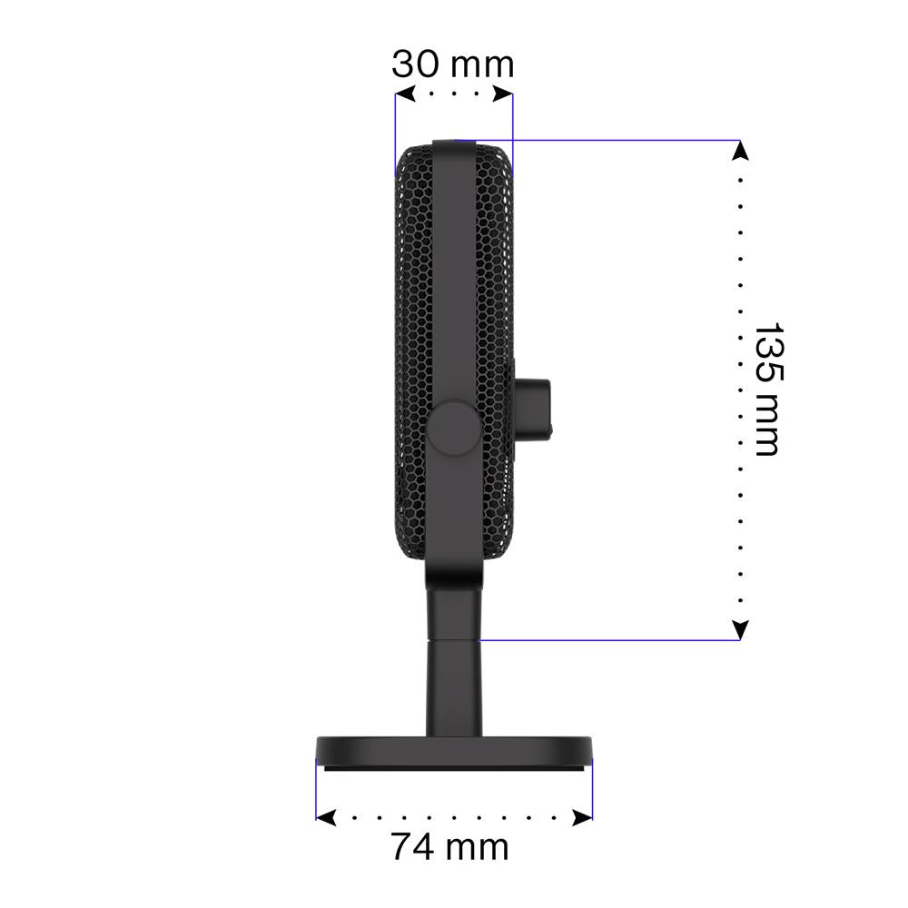 ENDORFY Solum Voice S (schwarz, USB-C), Mikrofon, Beleuchtet, Klinke, Mute-Button