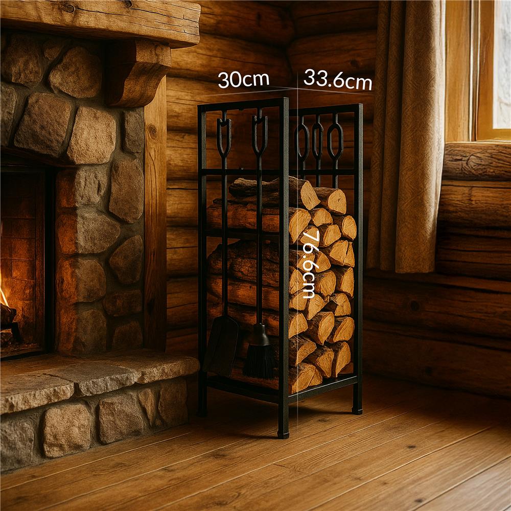 Adler AD6815 Feuerholzlager Stahl schwarz bis 80 kg