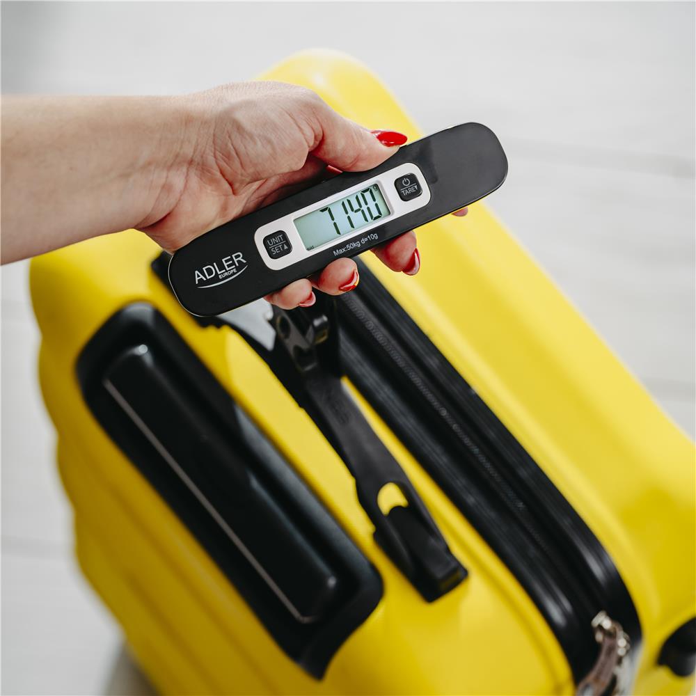 Adler AD 8190 Reisegepäckwaage digitale Kofferwaage LCD Display schwarz