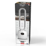 Adler AD 7344 blattloser Turmventilator, 86 cm, mit Fernbedienung, 60°-Schwenkbereich, 3 Geschwindigkeitsstufen, 3 Betriebsmodi, 1–12-Stunden-Timer, LED-Display