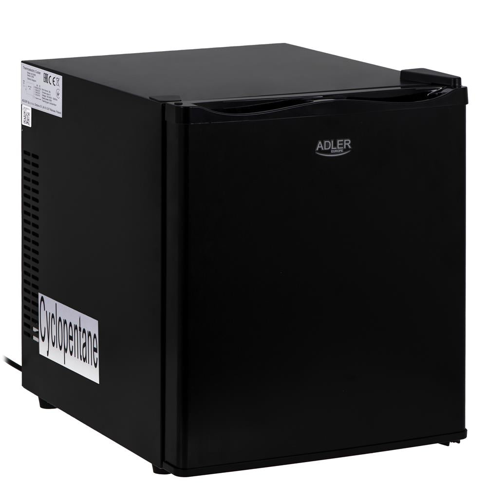 Adler AD 8089 Mini Kühlschrank Getränkekühlschrank mit LED Innenbeleuchtung Schwarz