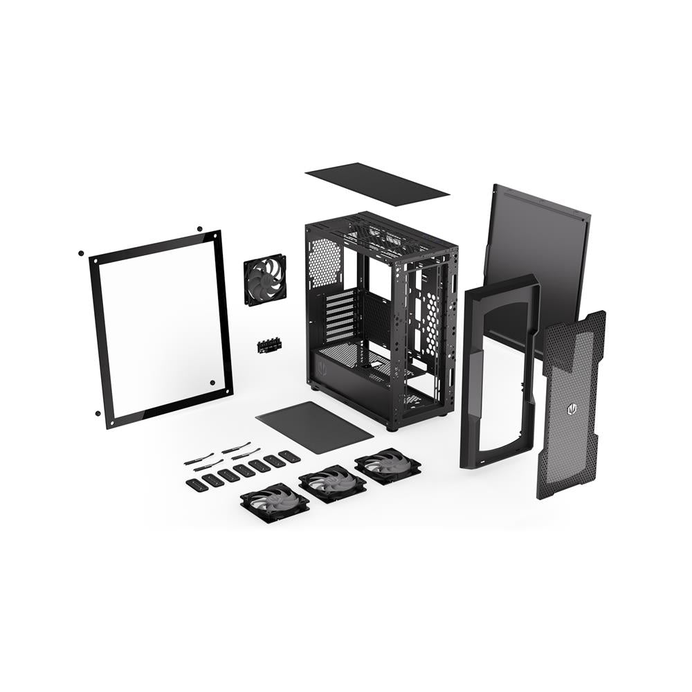 ENDORFY Regnum 400 ARGB, Gehäuse, Glas-Seitenfenster, schwarz