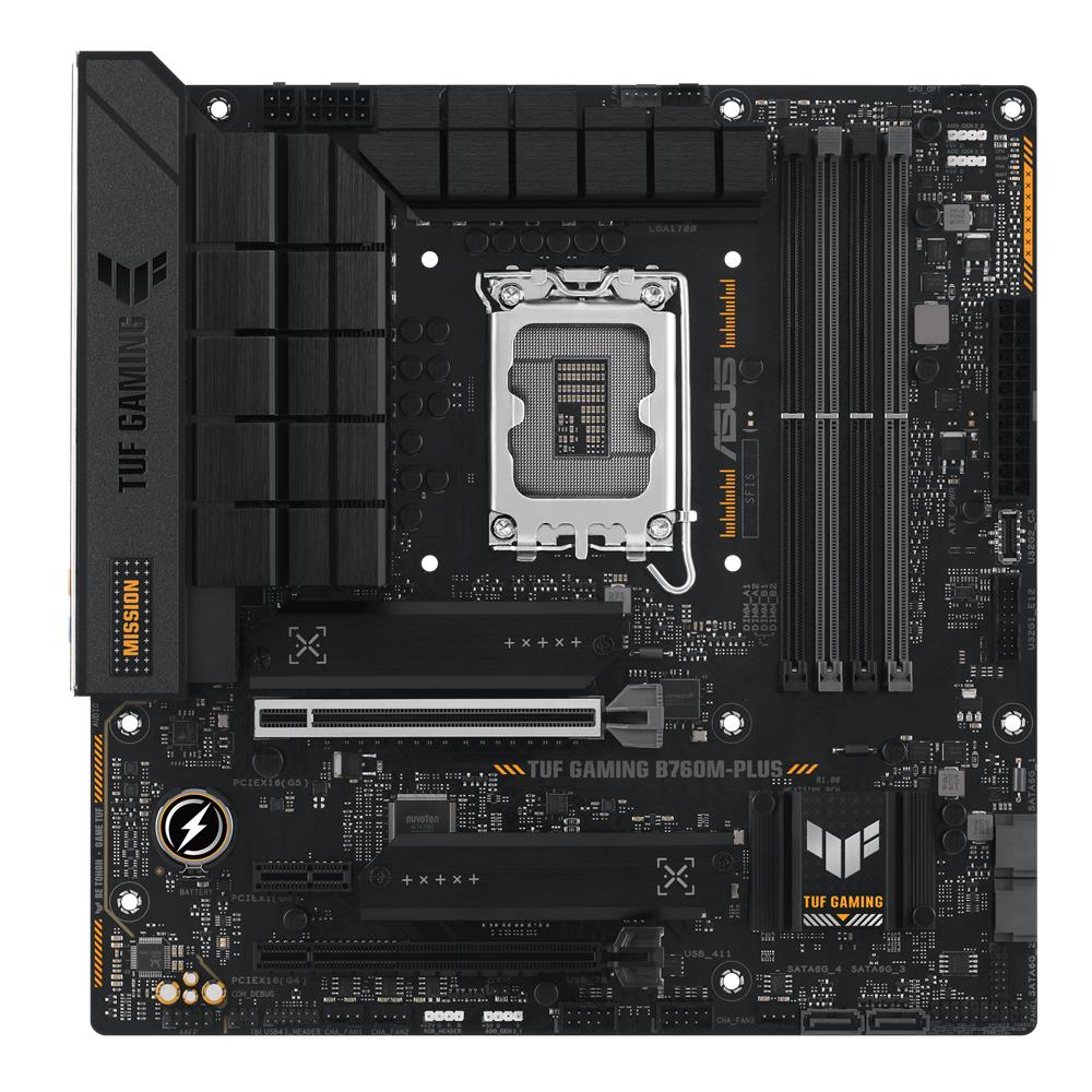 ASUS TUF GAMING B760M-PLUS Mainboard Sockel Intel LGA 1700 (Intel B760, mATX, DDR5, PCIe 5.0, M.2)