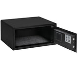 Adler AD 1045 Tresor 14 L, Möbeltresor mit Zahlencode, elektronischem Schloss, Notschlüssel, Alarmfunktion, Dokumententresor für Zuhause Hotel Büro, Schwarz