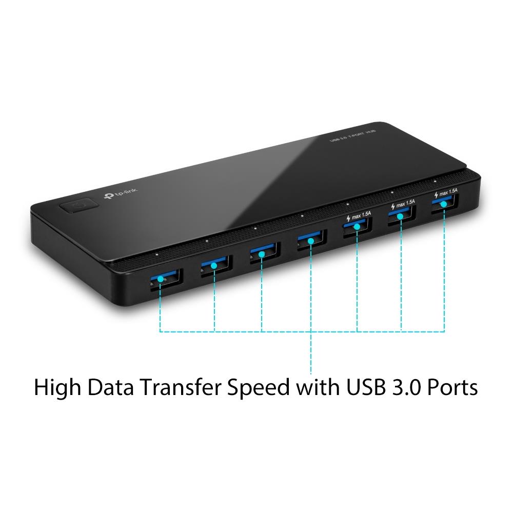 TP-Link UH700 7-Port USB 3.0 Hub 5 Gbit/s schwarz