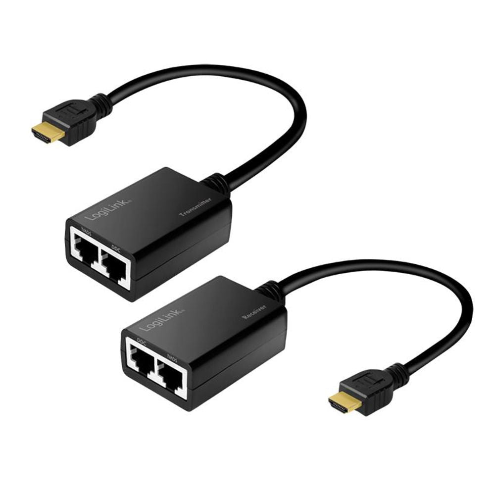 LogiLink HDMI-Extender-Set über LAN 30 m 1080p/60 Hz Pigtail 0,3 m