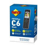 FRITZ!Fon C6 – Schwarzes DECT-Telefon mit Smart-Home-Steuerung & HD-Qualität