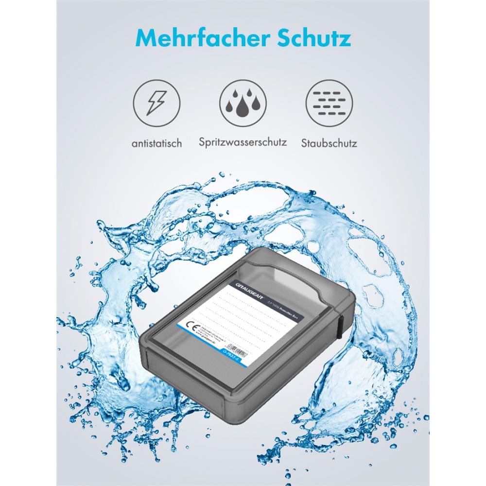 GRAUGEAR 6x 3,5" HDD Schutzbox Set für Festplatten