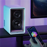 Edifier QR65 Aktive Design-Monitorlautsprecher (70 Watt) mit RGB-Lichteffekten, Weiß