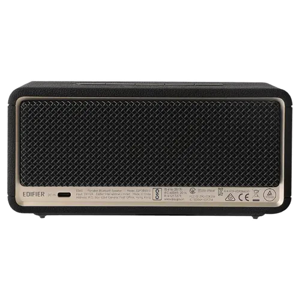 Edifier ES60 Bluetooth Lautsprecher, Schwarz - Ambientebeleuchtung, bis zu 9h Akku, IP66 wasserfest & staubdicht