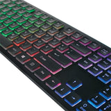 LogiLink Beleuchtete Tastatur LED RGB USB 1.1 QWERTZ-Layout Plug & Play