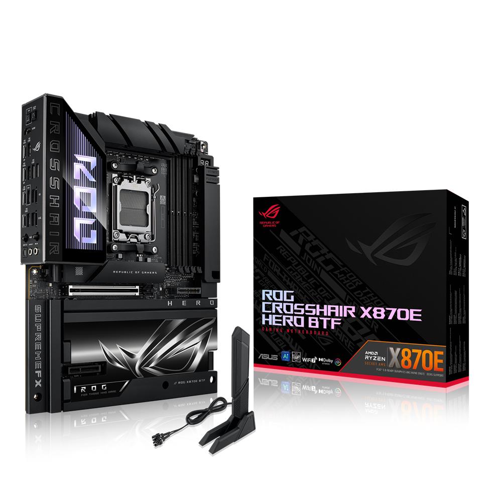 ASUS ROG CROSSHAIR X870E HERO BTF Mainboard AM5 ATX DDR5 PCIe 5.0 WiFi 7