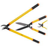 Adler AD 6808 Gartenscheren-Set 3-teilig für Blumen, Sträucher und Äste, ergonomisch, gelb