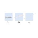 LogiLink Cat.6A Patchpanel – Mini Verteiler, 4 Ports, geschirmt
