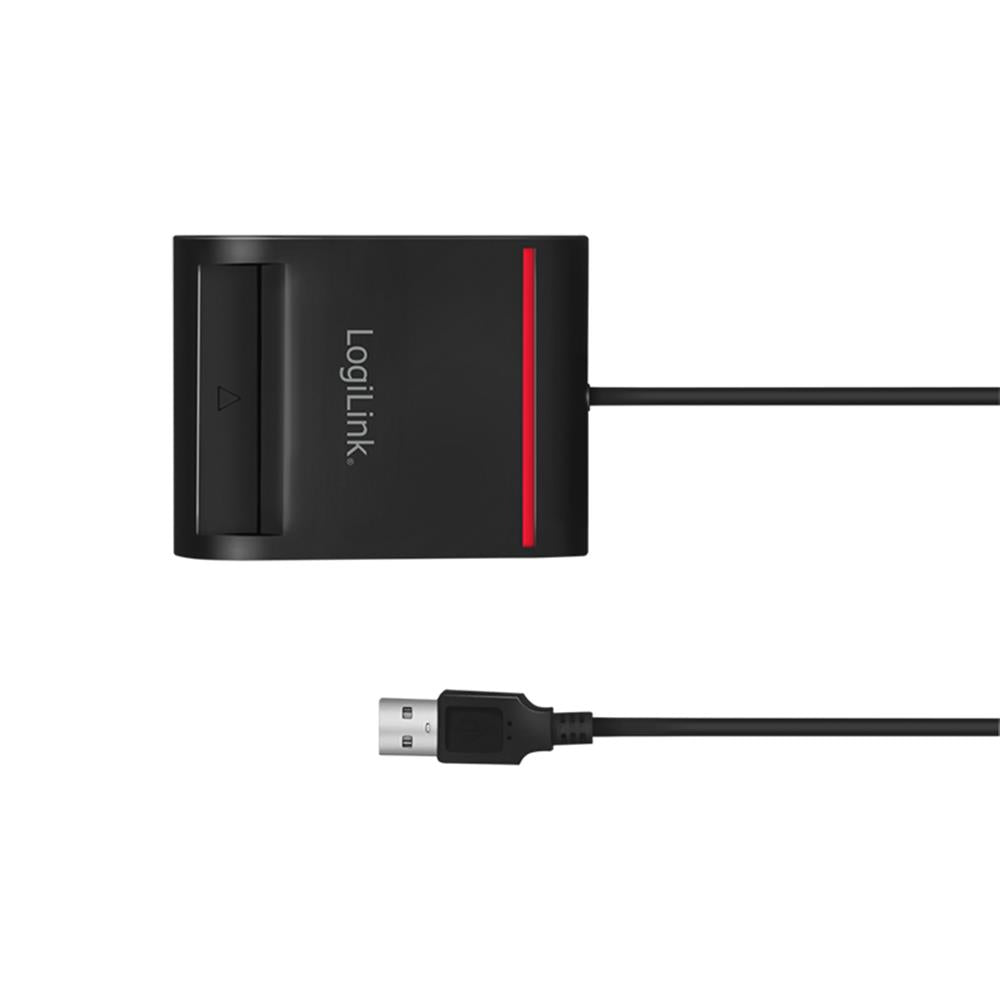 LogiLink USB 2.0-Kartenleser, für Smart-ID, schwarz