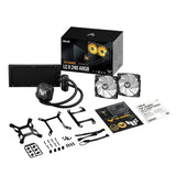 ASUS TUF Gaming LC II 240 ARGB All-in-One-Flüssig-CPU-Kühler (Aura Sync Beleuchtung, 2x TUF Gaming 120mm ARGB-Radiatorlüfter, schwarz)
