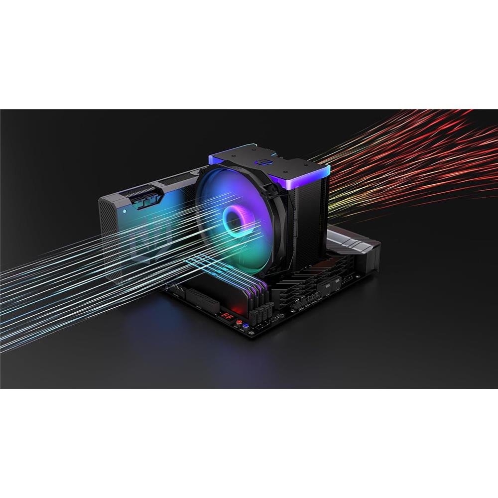 ENDORFY Fortis 5 Black ARGB CPU-Kühler, Beleuchtet, inklusive Wärmeleitpaste | EY3A014