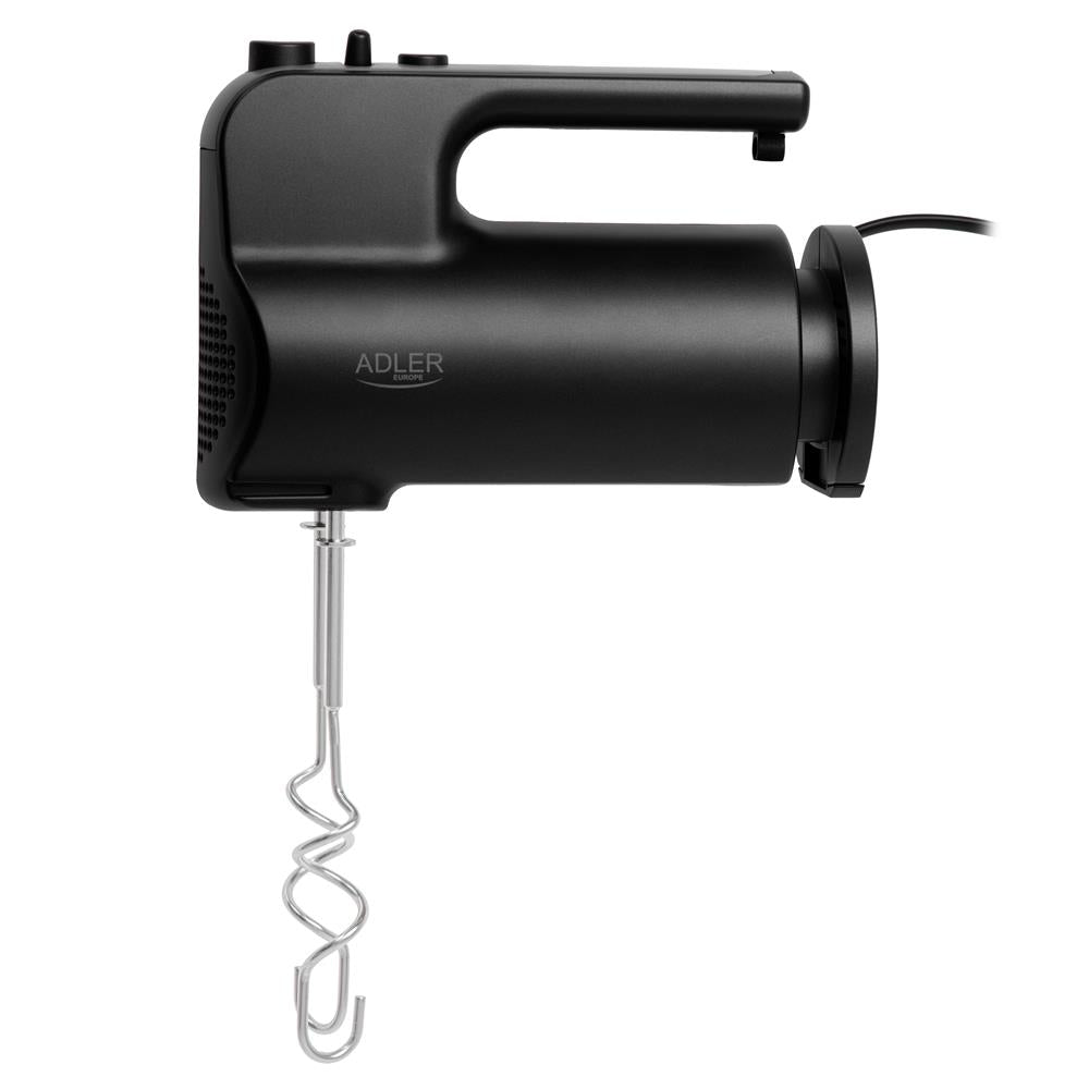 Adler AD 4230 Handmixer 5 Geschwindigkeiten Turbo Mixer Knethaken schwarz