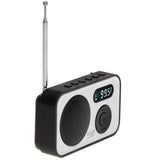 Adler AD 1906 PLL AM/FM Digitalradio modernes Radio USB C Batterie weiß schwarz