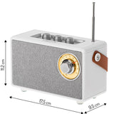 Camry CR 1902 FM Radio mit Bluetooth tragbares Küchenradio USB AUX weiß