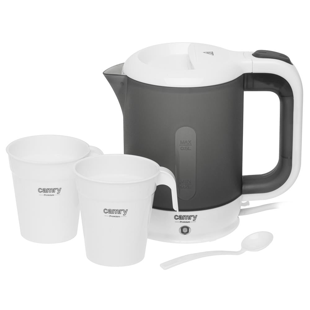 Camry CR 1382 Reisewasserkocher 0,5 L Wasserkocher Weiß 900 W Kunststoff Plastik