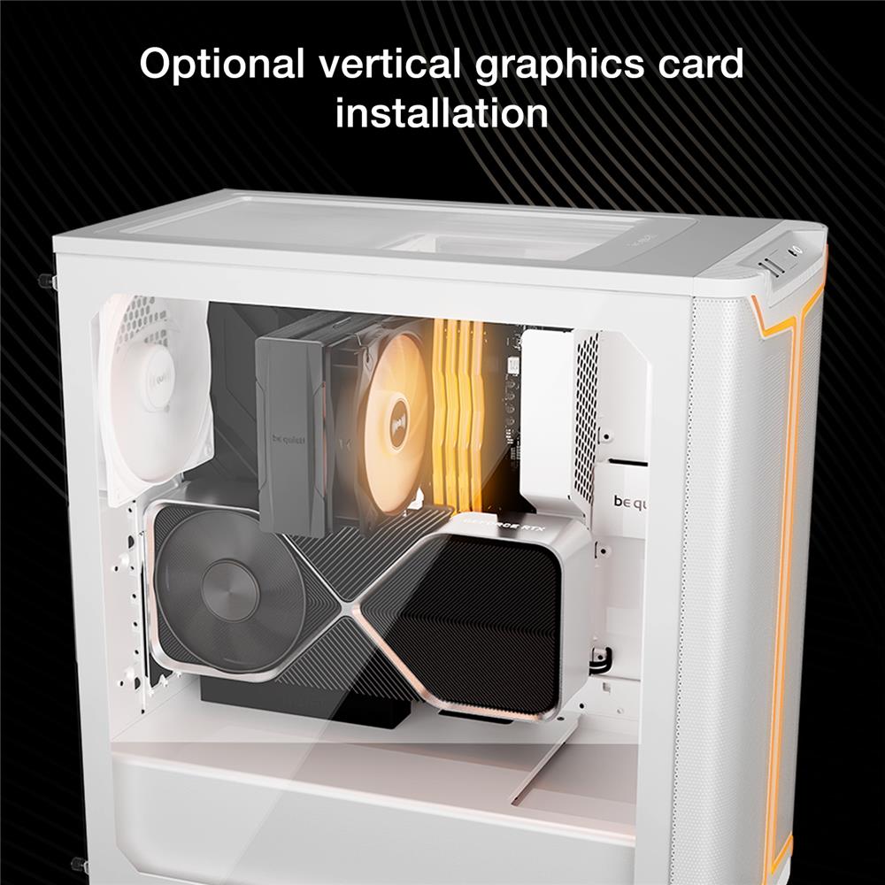 be quiet! Pure Base 501 DX White PC-Gehäuse 3 vorinstallierte Pure Wings 3 140mm PWM-Lüfter