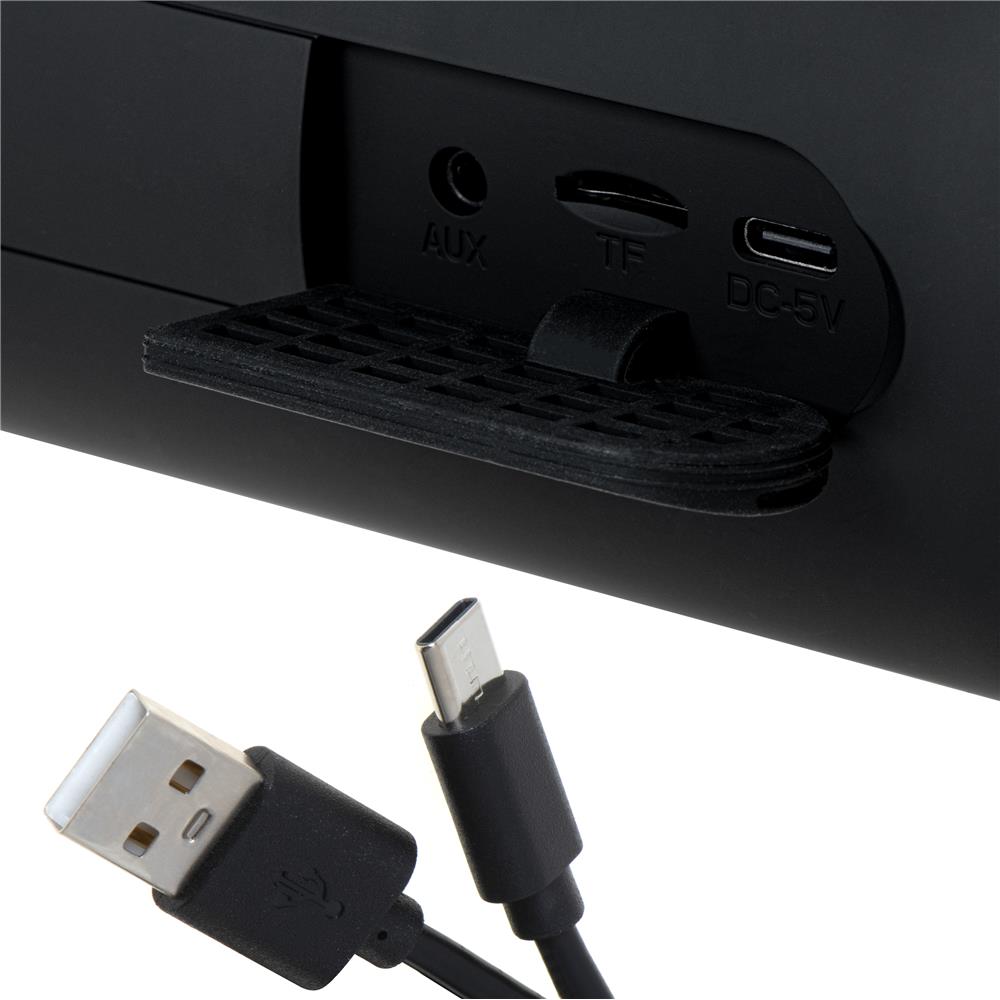 Camry CR 1901 Kabelloser Bluetooth Lautsprecher mit Beleuchtung AUX wireless schwarz