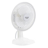 Adler AD 7301 Ventilator weiß 15 cm Schreibtisch Standventilator Tischventilator Klimaanlage klein leicht