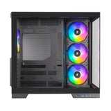 Silentware View A-RGB Black – Showcase Midi Tower mit Glasfront, Glas-Seitenfenster & 4 RGB Lüftern