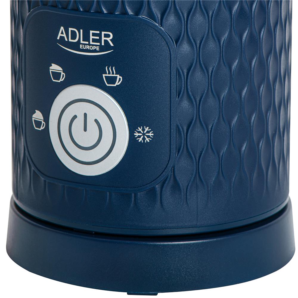 Adler AD 4494 Milchaufschäumer elektrisch Dunkelblau für Kaffeespezialitäten