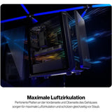 ENDORFY Arx 500 Air, ATX PC-Gehäuse, inkl. 5x 140mm PWM-Lüfter, Seitenteil aus gehärtetem Glas | EY2A010