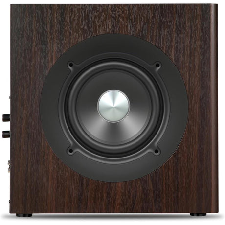 Edifier T5s – Aktiver 8" Subwoofer, 70W RMS, 35 Hz Bass, Braun Holzoptik